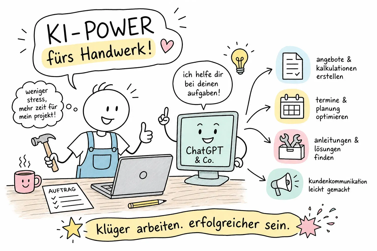 ChatGPT & Co. sinnvoll im Handwerk nutzen: Praxis-Guide